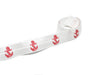 Fold-Over Elastic Red Ship Anchor Print 0.63"