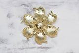 Flower Buckle Gold Rhinestone