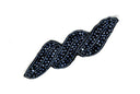 Leaf Rhinestone Beaded Applique 6" x 1.90"