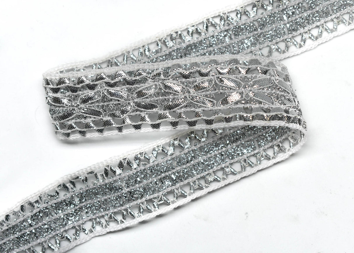 Metallic X Design Reflective Silver Trim