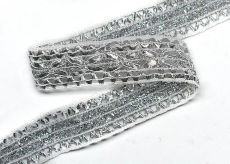Metallic X Design Reflective Silver Trim