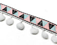 Pom-Pom Trim Tri-Colored 1.50"