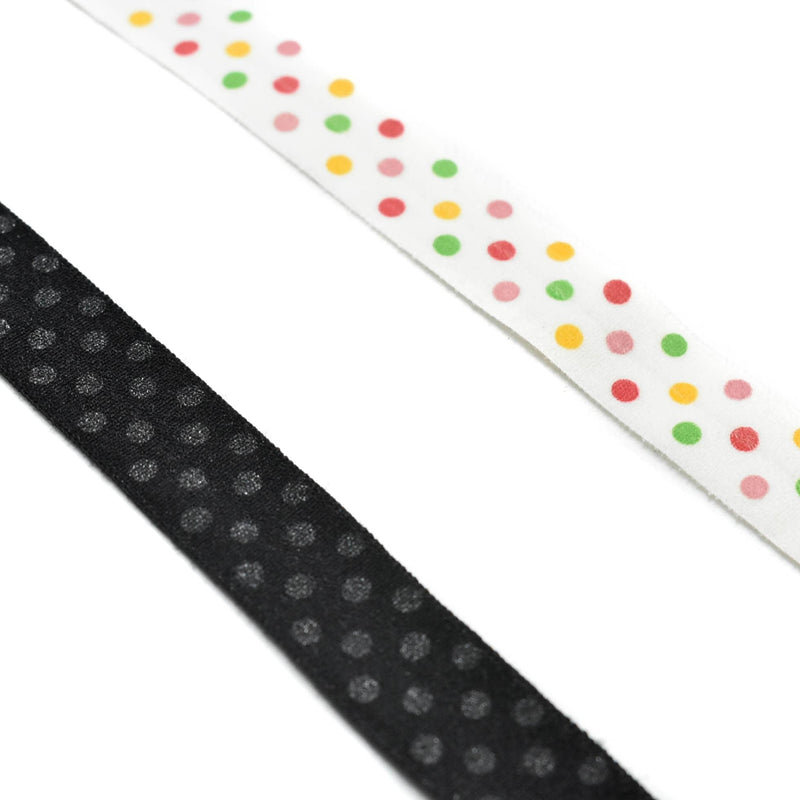 Fold-Over Elastic Polka Dot Print 0.63"