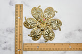 Flower Buckle Gold Rhinestone
