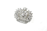 Rhinestone Crown Brooch 1.75 x 1.50