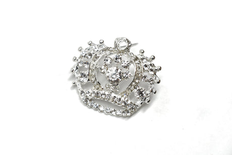 Rhinestone Crown Brooch 1.75 x 1.50