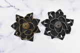 Embroidered Flower Applique Zipper Satin Ribbon