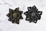 Embroidered Flower Applique Zipper Satin Ribbon