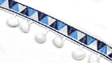 Pom-Pom Trim Tri-Colored 1.50"