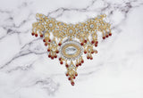 Rhinestone Connector Buckle Gold Dangling 6 x 5