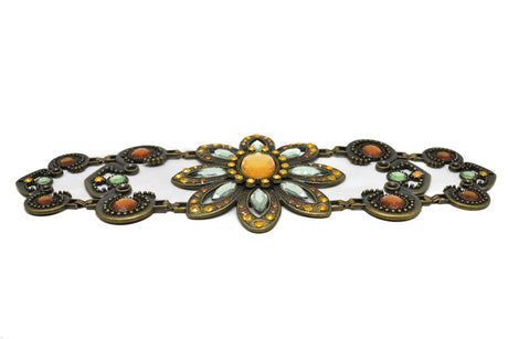 Vintage Flower Buckle Connector Gold 11 x 4.25
