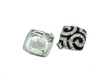 Rhinestone Connector Black White 2x2