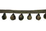 Pom-Pom Tassel Fringe Trim Army Green 2.50"