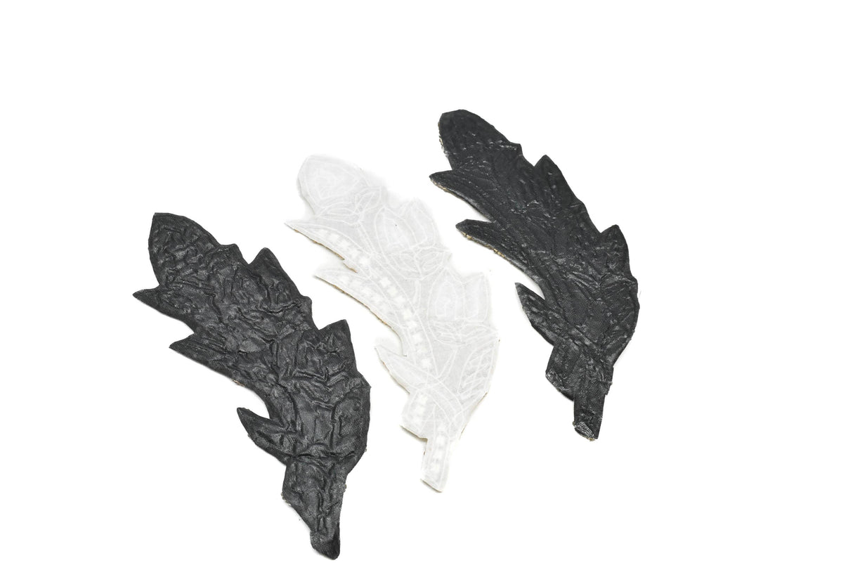 Rhinestone Beaded Leaf Applique 5.90 x 2