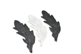 Rhinestone Beaded Leaf Applique 5.90 x 2