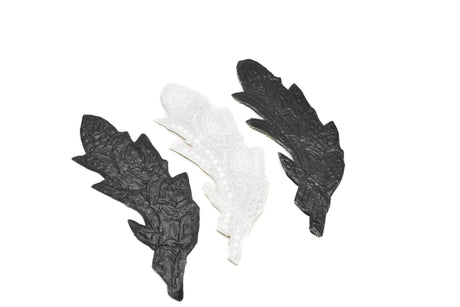 Rhinestone Beaded Leaf Applique 5.90 x 2