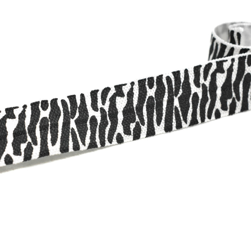 Fold-Over Elastic Zebra Print 0.63"