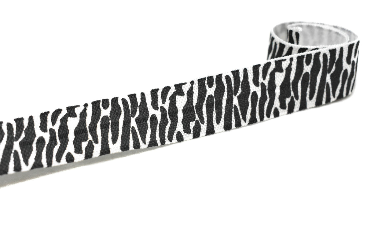 Fold-Over Elastic Zebra Print 0.63"