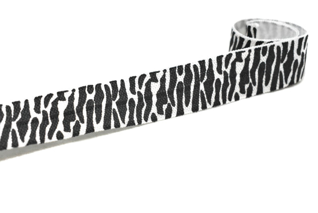 Fold-Over Elastic Zebra Print 0.63"