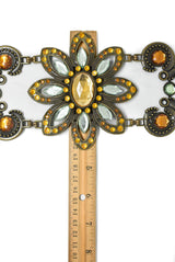 Vintage Flower Buckle Connector Gold 11 x 4.25