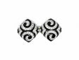 Rhinestone Connector Black White 2x2