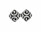 Rhinestone Connector Black White 2x2