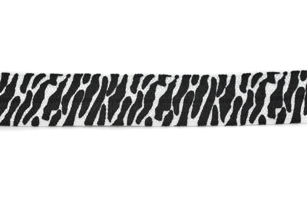 Fold-Over Elastic Zebra Print 0.63"