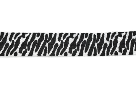 Fold-Over Elastic Zebra Print 0.63"