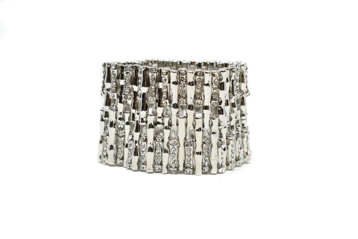 Rhinestone Bracelet Silver Gunmetal