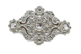 Belt Buckle Floral Silver Connector