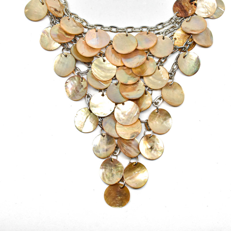 Shell Necklace Aurora Borealis 6.5 x 5