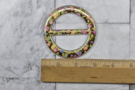 Gold Floral Belt Buckle