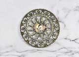 Floral Buckle Antique Bronze 5 Inch