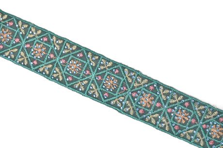 Embroidered Indian Trim 1.25" Assorted Colors
