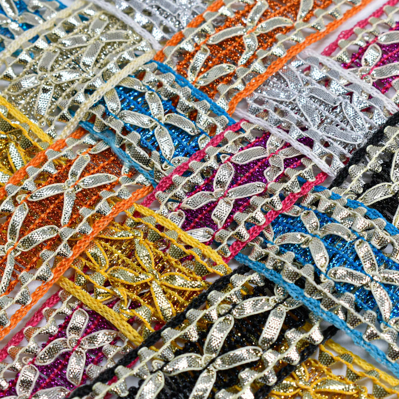 Metallic X Design Reflective Silver Trim
