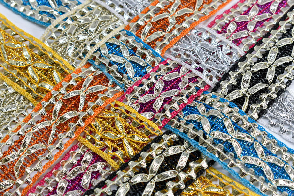 Metallic X Design Reflective Silver Trim