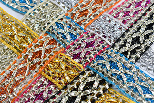 Metallic X Design Reflective Silver Trim