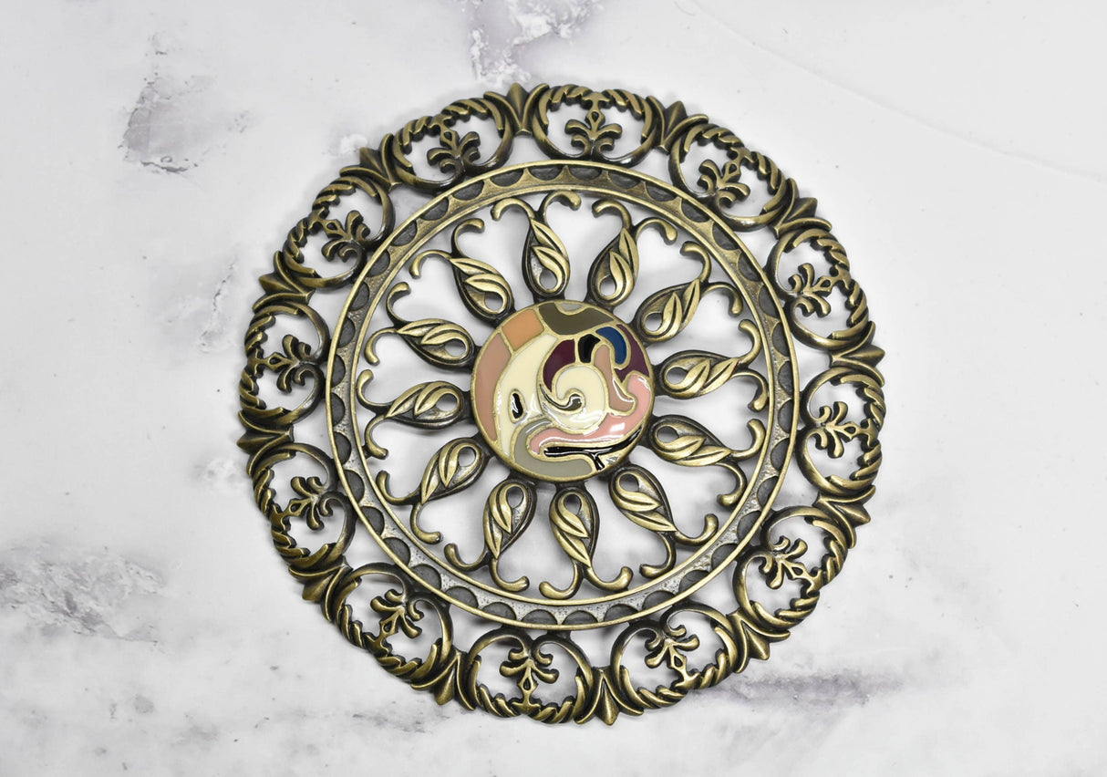 Floral Buckle Antique Bronze 5 Inch