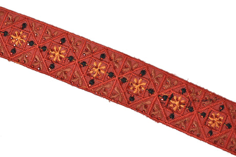 Embroidered Indian Trim 1.25" Assorted Colors