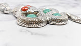 Snake Pendant Silver Double-Sided Decorative
