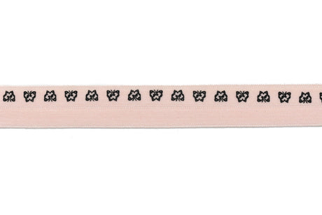 Fold-Over Elastic Pink Butterfly Print 0.63"