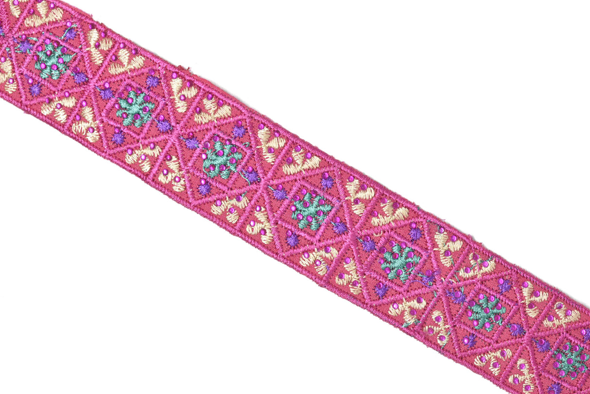 Embroidered Indian Trim 1.25" Assorted Colors