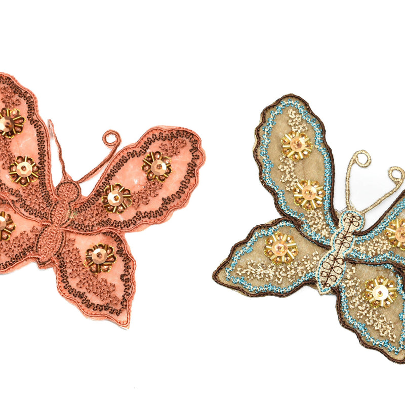 Beaded Sequin Butterfly Applique
