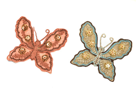Beaded Sequin Butterfly Applique