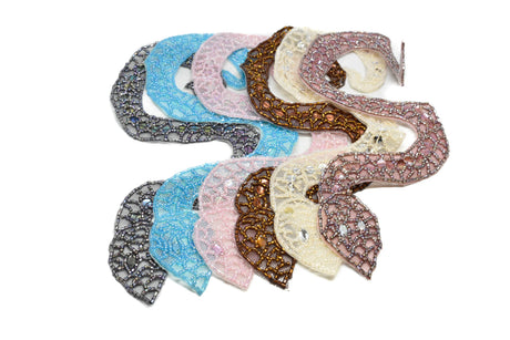Beaded Snake Applique with Sequins