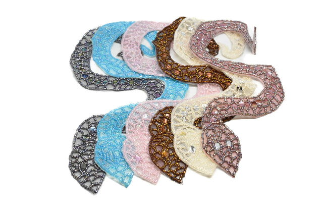 Beaded Snake Applique with Sequins