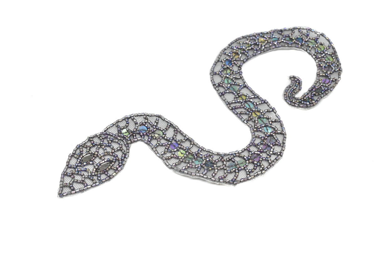 Beaded Snake Applique with Sequins