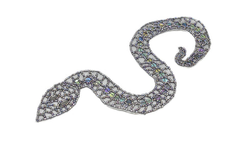 Beaded Snake Applique with Sequins