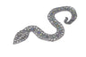 Beaded Snake Applique with Sequins