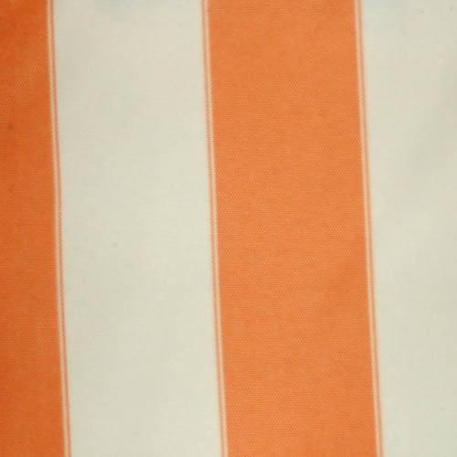 Orange Ivory Stripe Canvas Waterproof Outdoor Fabric